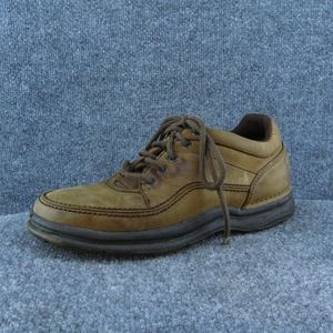 Rockport Men Sneaker Shoes Brown Leather Lace Up Size 8‎ Medium